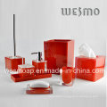 Transparent Polyresin Bathroom Set